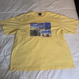 Nautica TShirt Size XL Yellow 100% Cotton